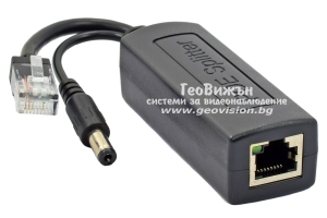 Wi-Tek WI-POE11S-48V: PoE сплитер за захранване на устройства без електрически контакти. Разделя Ethernet и захранване от LAN кабел за камери, които не поддържат PoE, до 100 метра с 10/100 Mbps