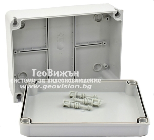 Кутия с капак на винтове COURBI 32-21032-300: 310x230x130 mm. Прахо и влагозащитена - IP67