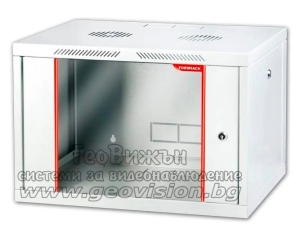 19" Комуникационен шкаф - стенен/стоящ 7U: FORMRACK ALFA-7U450, 555х450х371 mm /ШхДхВ/ с отваряеми и заключващи се страници