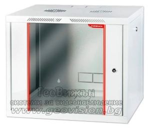 19" Комуникационен шкаф - стенен/стоящ 9U: FORMRACK ALFA-9U450, 555х450х460 mm /ШхДхВ/ с отваряеми и заключващи се страници