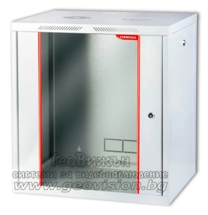 19" Комуникационен шкаф - стенен/стоящ 16U: FORMRACK ALFA-16U450, 555х450х771 mm /ШхДхВ/ с отваряеми и заключващи се страници