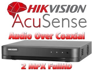 4 канален бюджетен AcuSense цифров видеорекордер HIKVISION iDS-7204HQHI-M1/T. Поддържа 4 HD-TVI камери до 2 MPX + 4 IP камери до 6 MPX. Периметрова защита, разпознаване на лица
