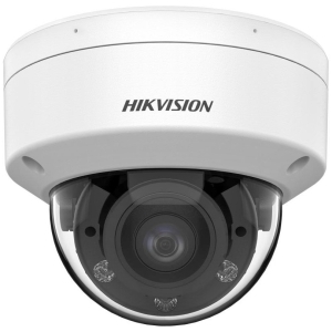 HD-TVI/AHD/CVI/CVBS камера HIKVISION DS-2CE50DF3T-VPLSZE: 2 MPX, Smart Hybrid Light бяло LED осветление ColorVu и инфрачервено до 60 метра, микрофон с Audio Over Coaxial, моторизиран обектив 2.8-12 mm