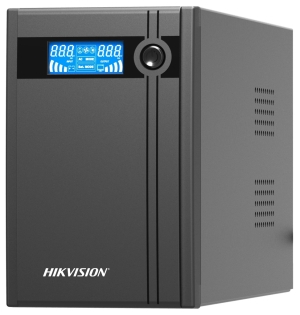 Непрекъсваемо токозахранване /UPS/ HIKVISION DS-UPS2000: 2000VA - 1200 Watt, Line Interactive технология, симулирана синусоида, 4 x Шуко изходящи контакта, 2 батерии 12V/9 Ah