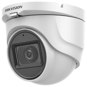 HD-TVI/AHD/CVI/CVBS куполна камера HIKVISION DS-2CE76H0T-ITMFS: 5 MPX 2560x1944, инфрачервено осветление до 30 метра, обектив 2.8 mm, вграден микрофон с Audio Over Coaxial