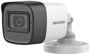HD-TVI/AHD/CVI/CVBS корпусна камера HIKVISION DS-2CE16H0T-ITFS: 5 MPX 2560x1944, инфрачервено осветление до 30 метра, обектив 2.8 mm, вграден микрофон с Audio Over Coaxial