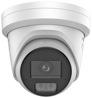 Мрежова IP камера HIKVISION DS-2CD2347G3-LIS2UY/SL: 4 MPX, AcuSense 3.0, ColorVu 3.0 със Smart Hybrid Light осветление до 30 м, обектив 2.8 mm, двоен микрофон, алармена светлина и говорител