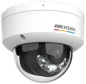 Мрежова IP камера HIKVISION DS-2CD1147G3H-LIU: 4 MPX, Motion Detection 3.0, ColorVu 3.0 със Smart Hybrid Light комбинирано БЯЛО и инфрачервено осветление до 30 метра, обектив 2.8 mm, микрофон